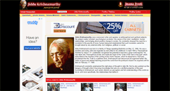 Desktop Screenshot of jiddukrishnamurthi.jnanajyoti.com